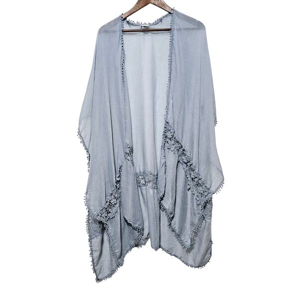 Sonoma Cardigan Cover Wrap Women’s Size OS Powder Blue Flowy Lightweight Boho - Picture 1 of 5